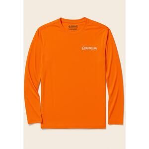 Magellan Outdoors Shirt Men’s L Orange Long Sleeve Performance Tee UPF Quick Dry
